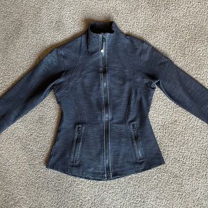 HARD TO FIND Lululemon Define Jacket in Black Denim color, sz 6